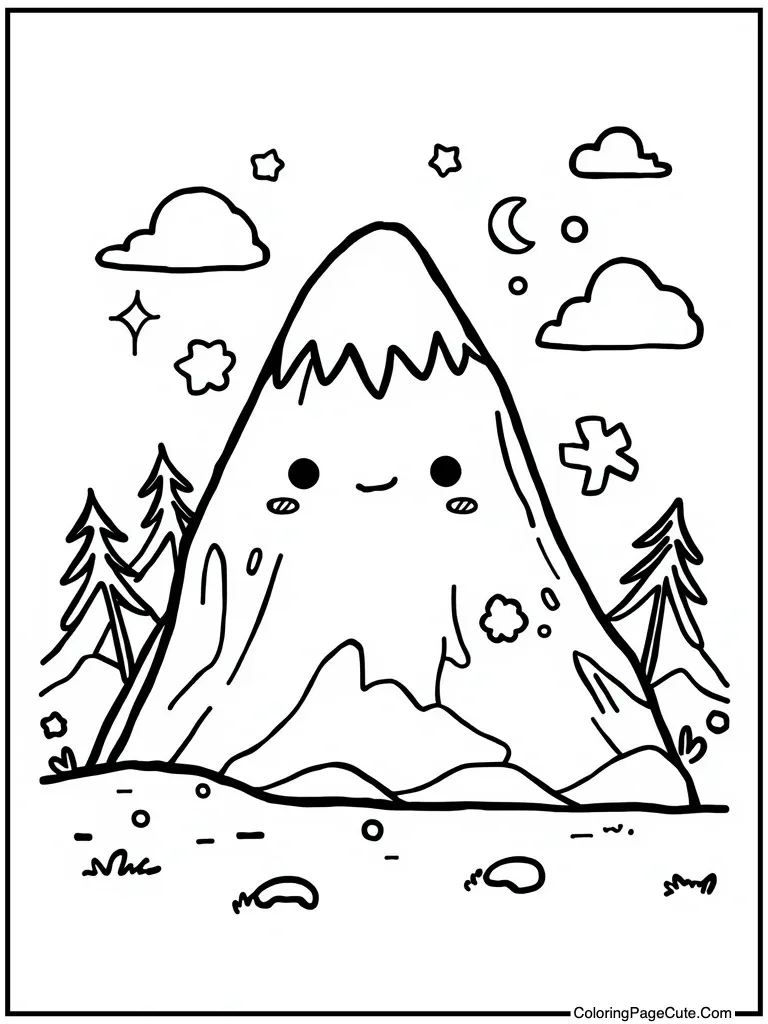 Lovely mountain standing tall