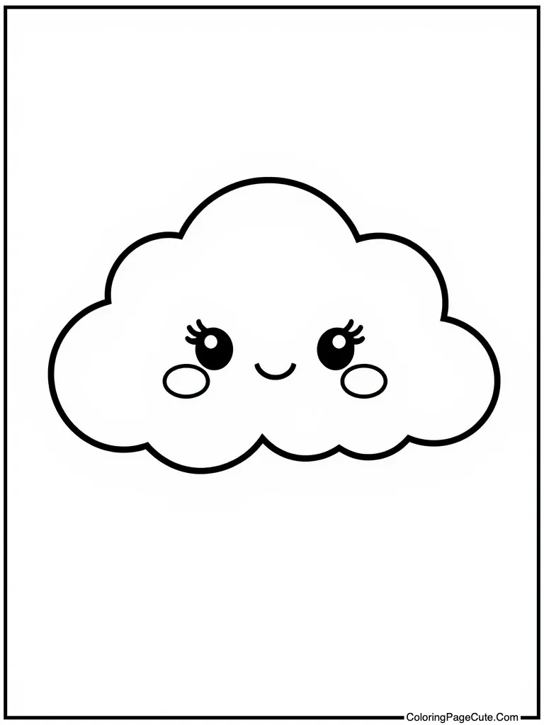 Precious cloud with happy face
