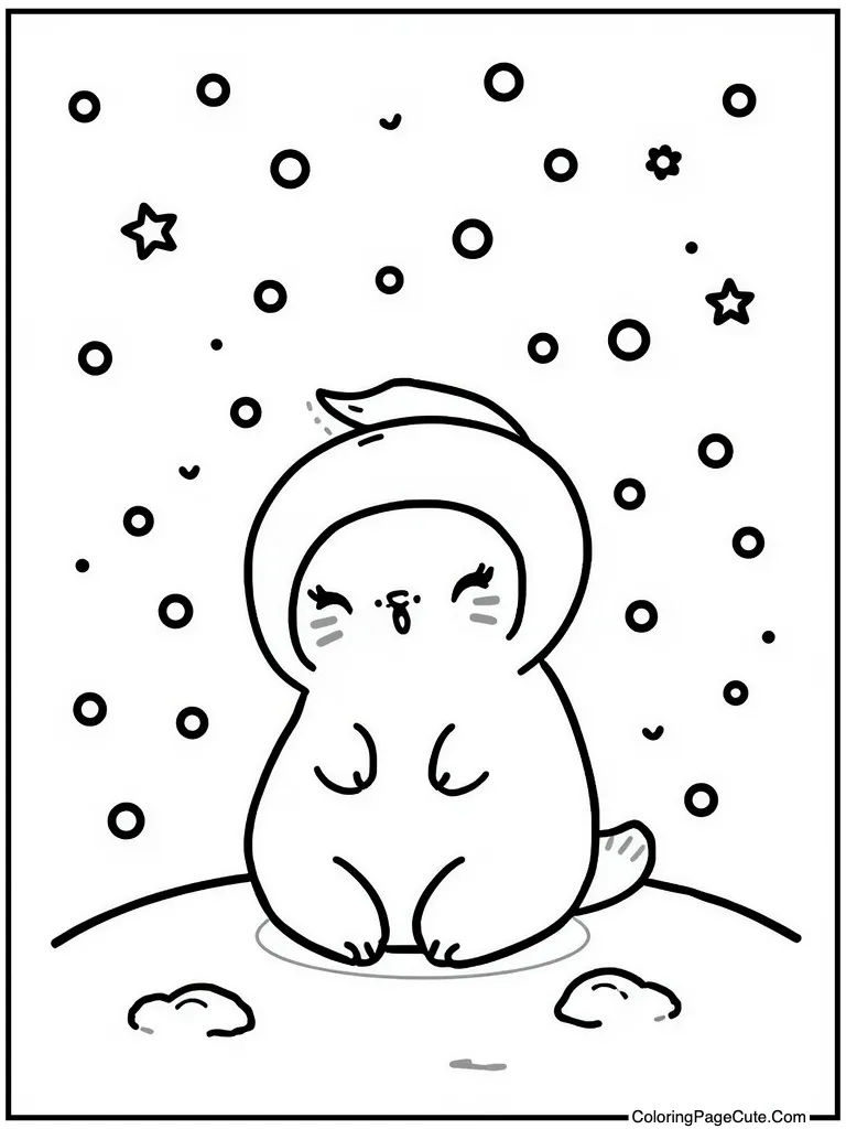 Sweet snow falling softly