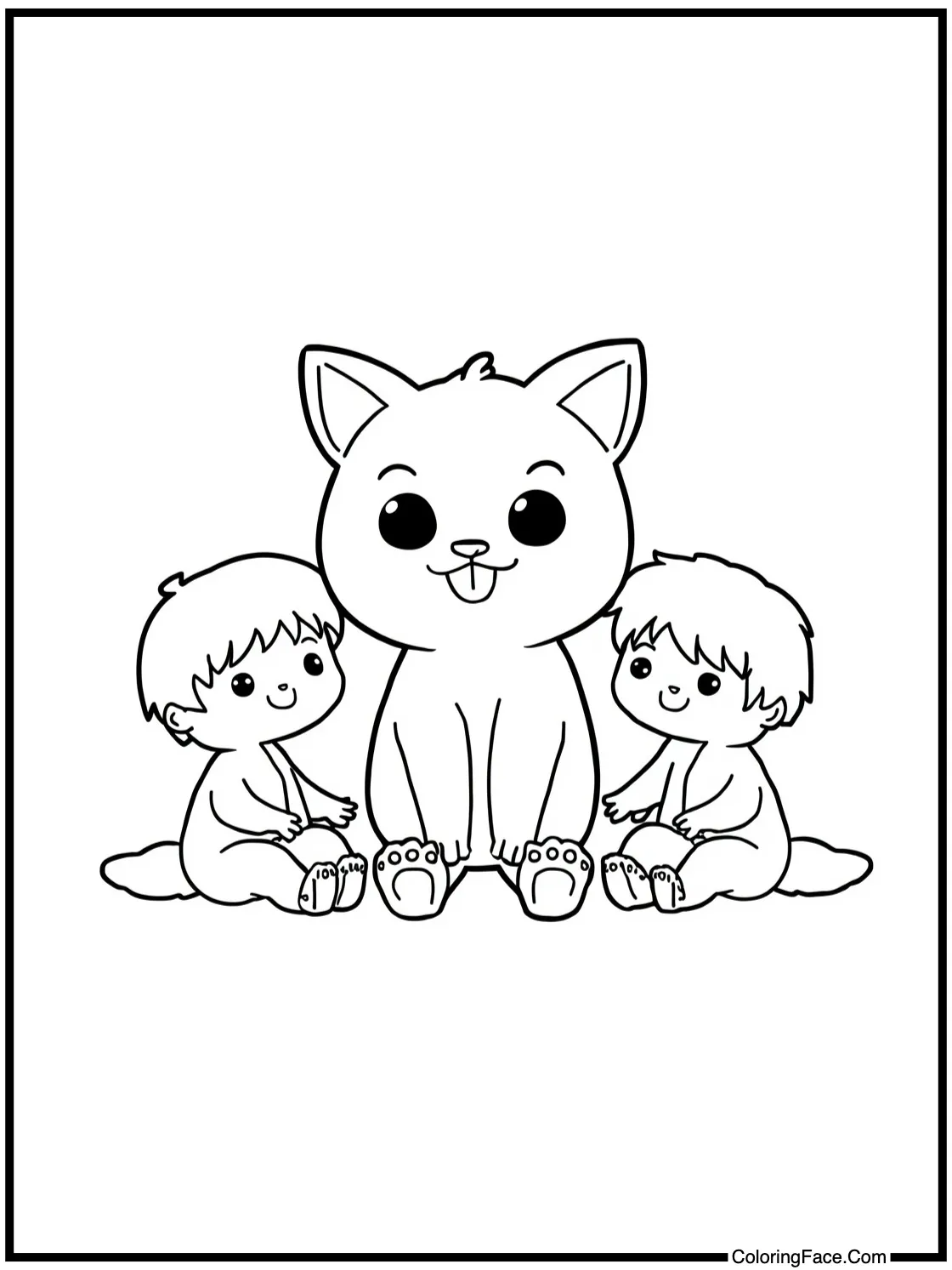 sitting with friends