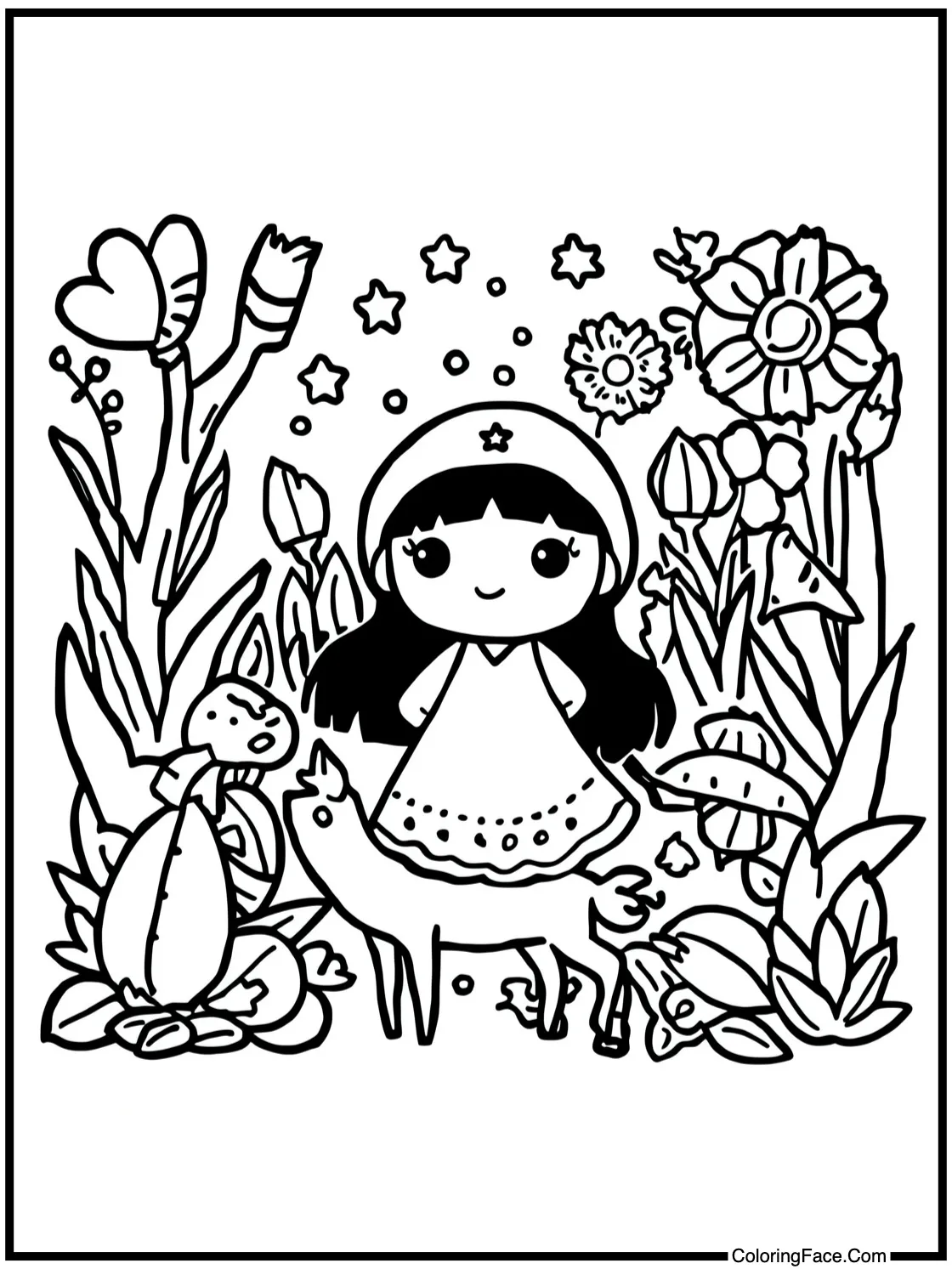 exploring a magical garden