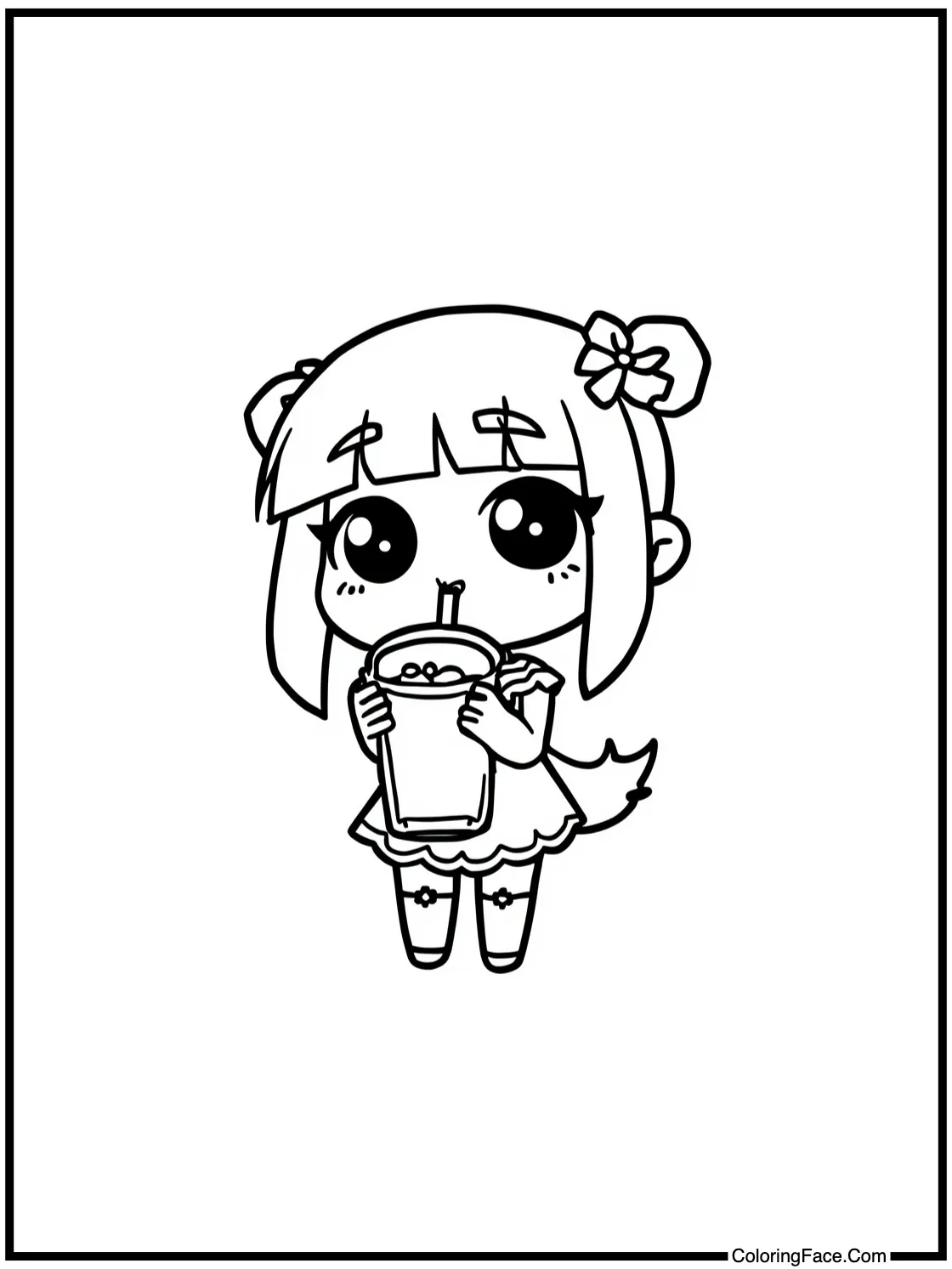 sipping a yummy drink