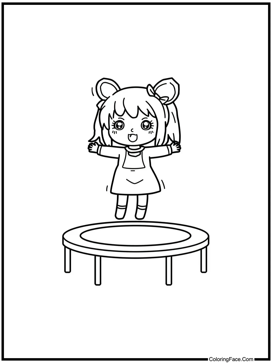 bouncing on a trampoline