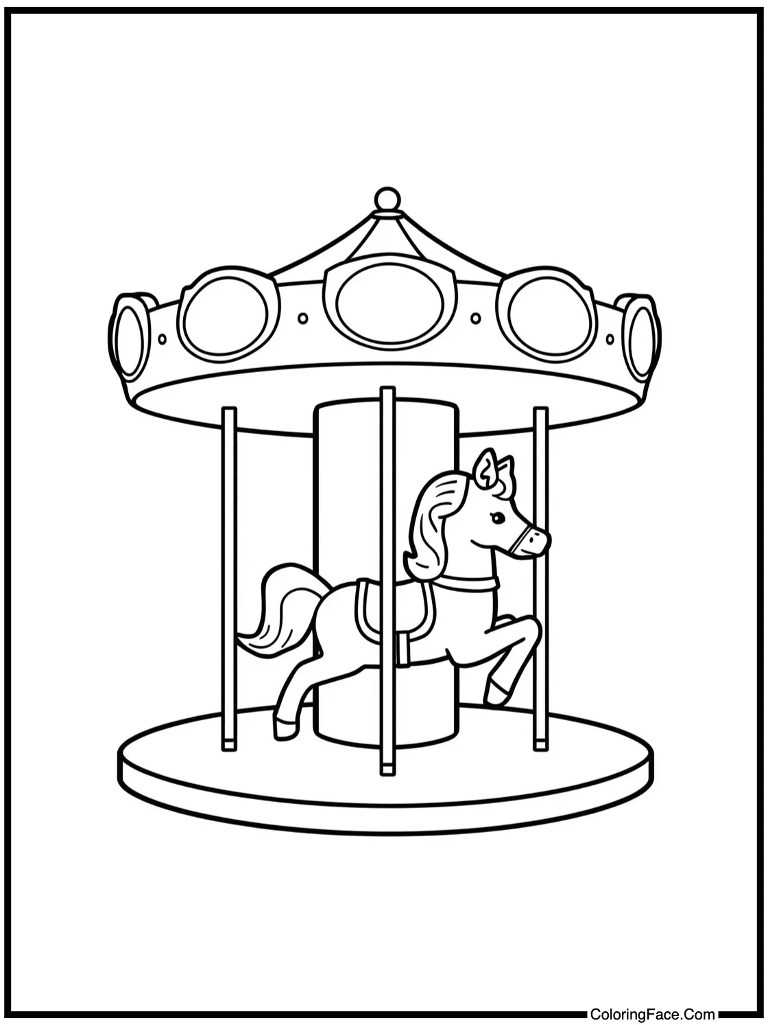 riding a merry-go-round