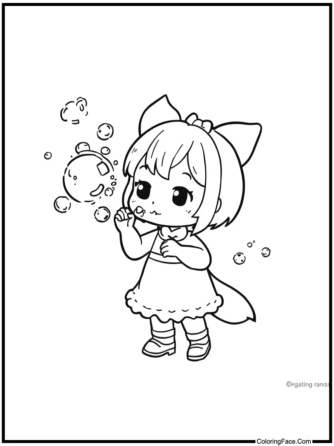 blowing bubbles
