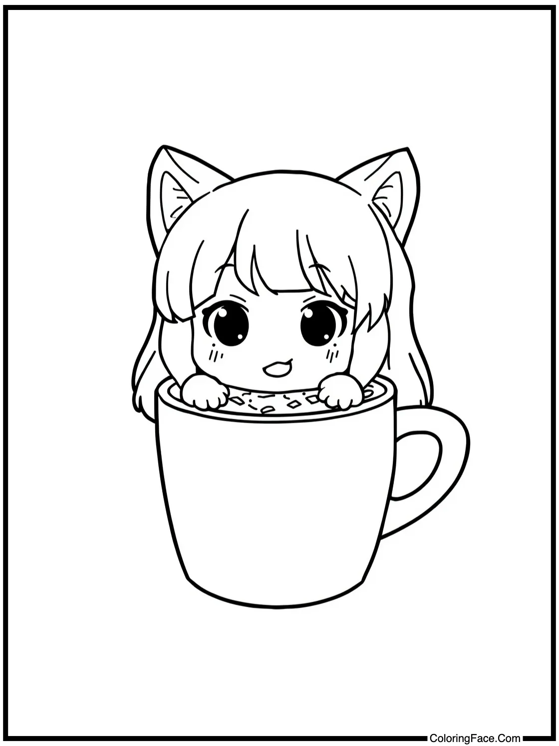 enjoying hot chocolate