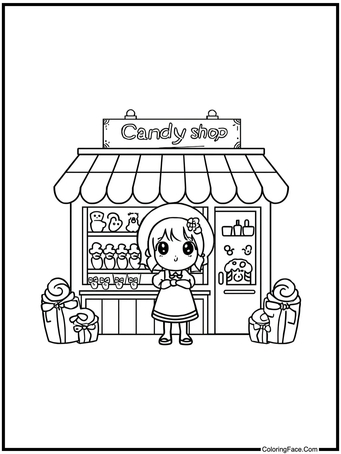 visiting a candy shop