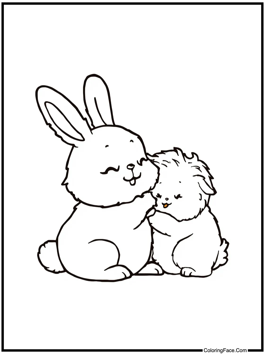 petting a fluffy bunny