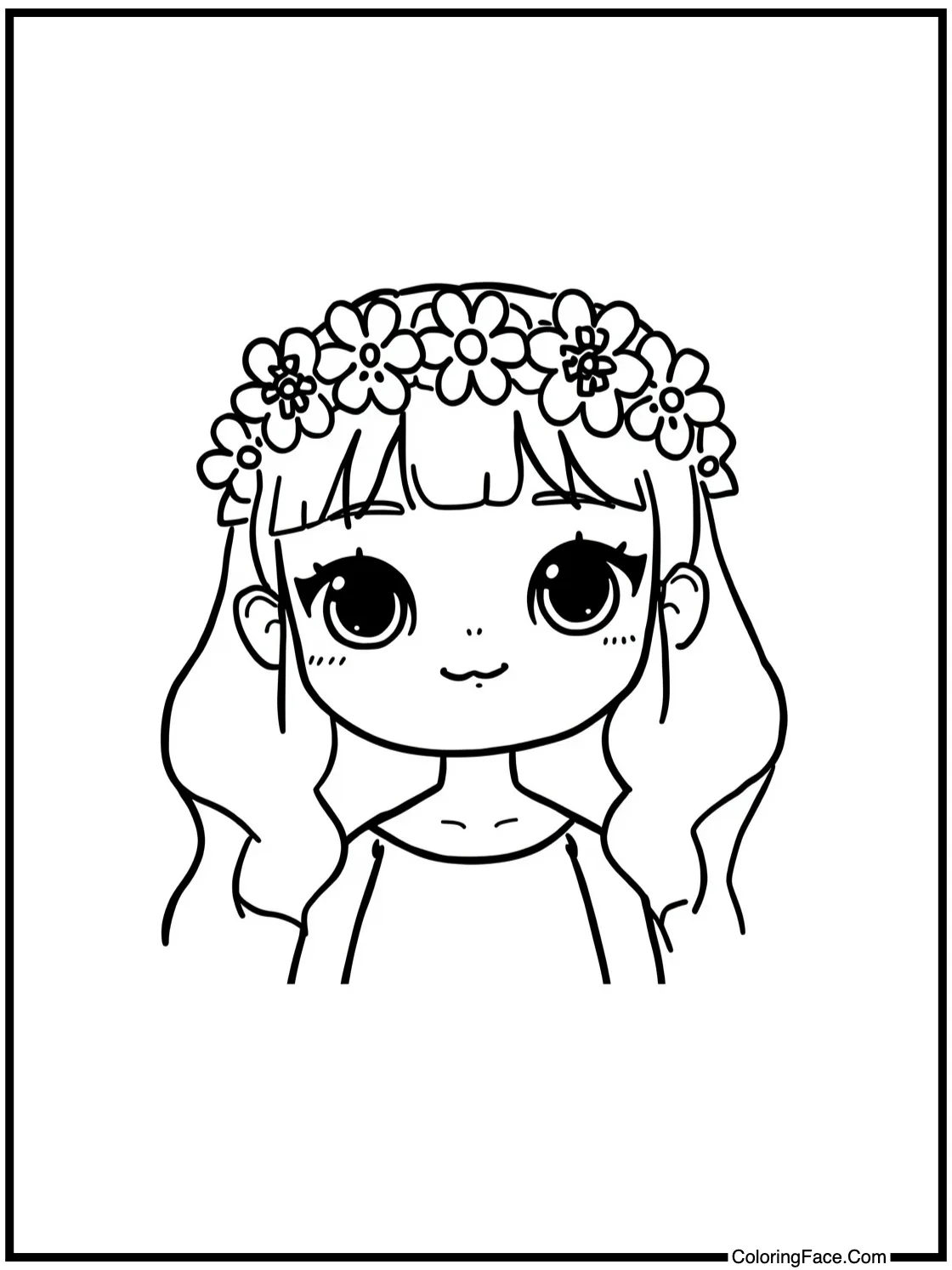 wearing a flower crown