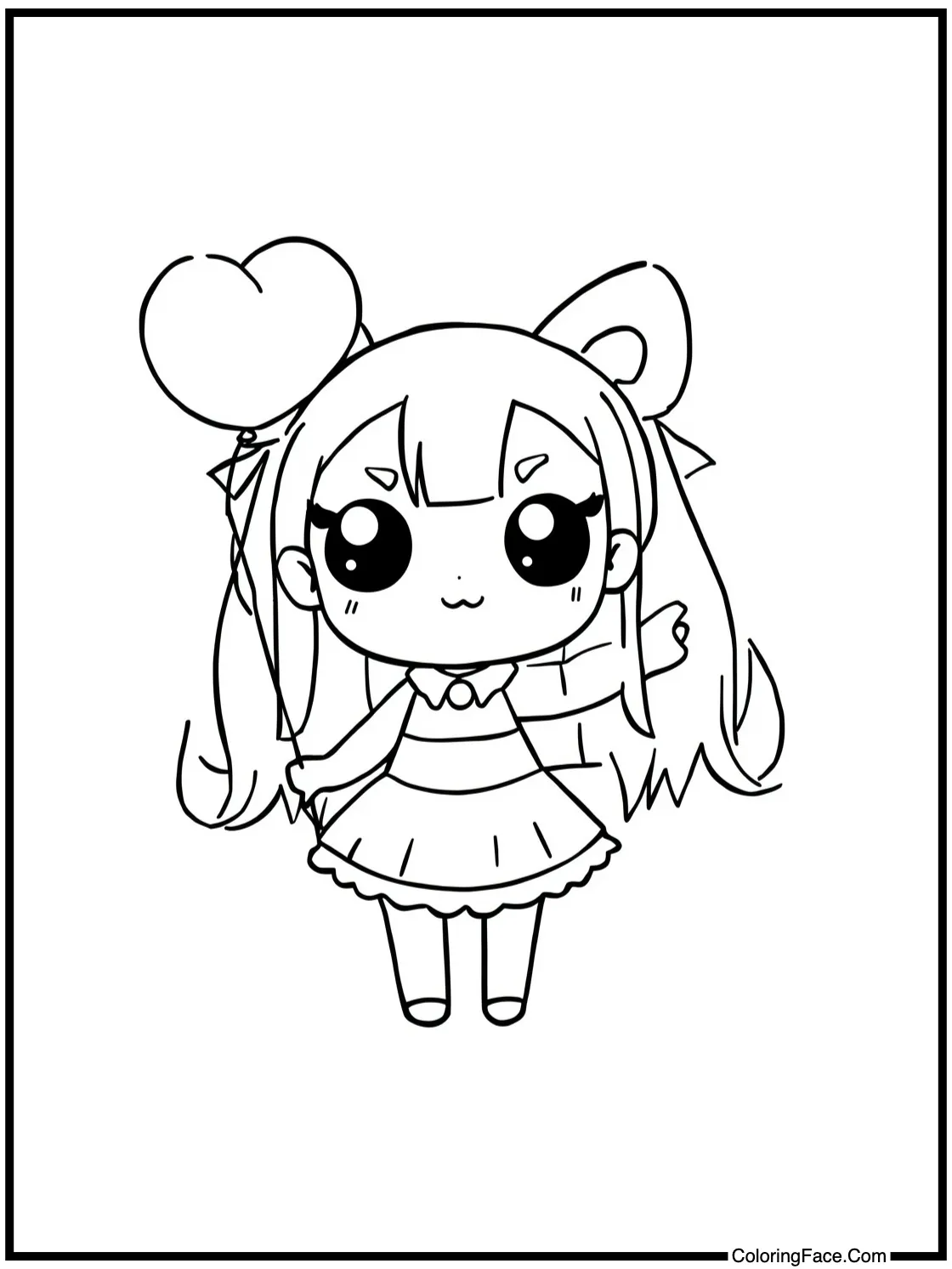 holding a heart balloon