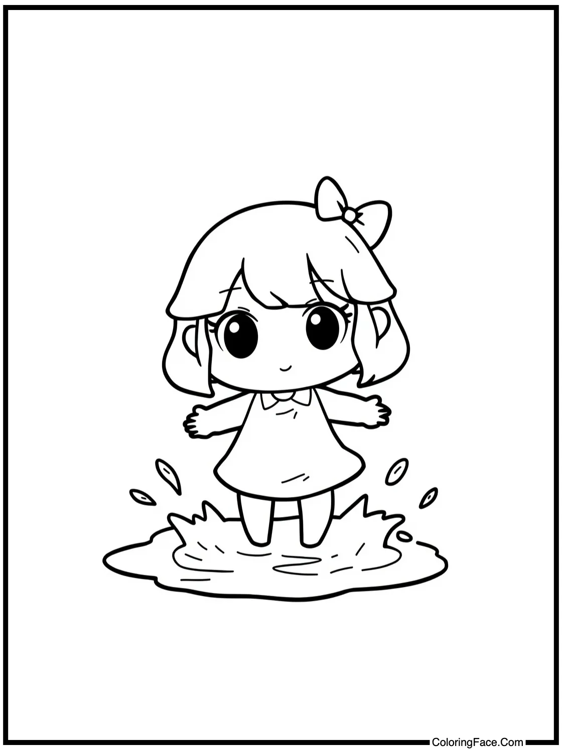 splashing in puddles