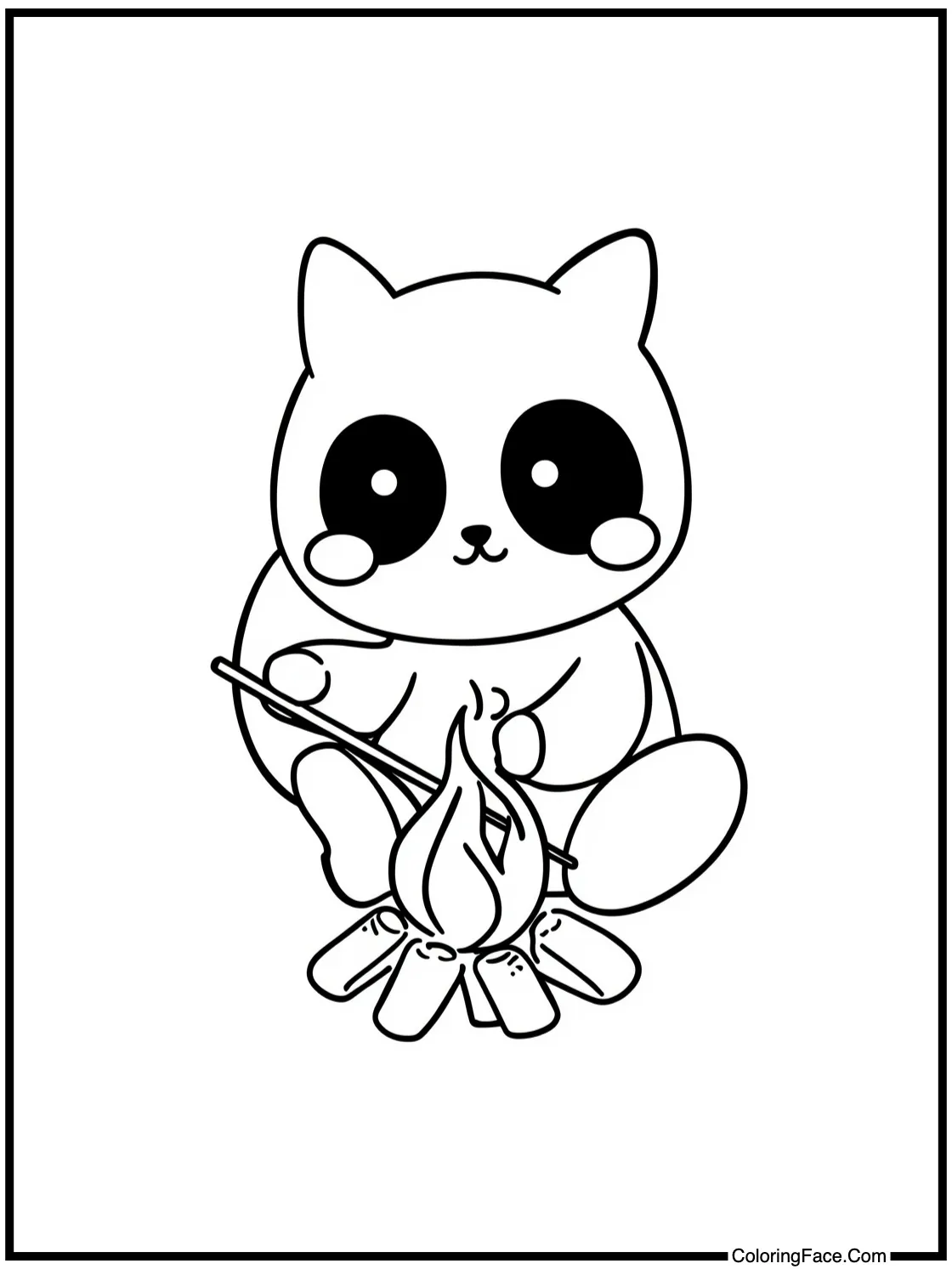 roasting marshmallows