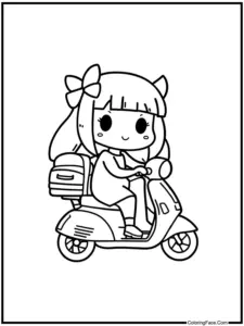 Kuromi Coloring Pages
