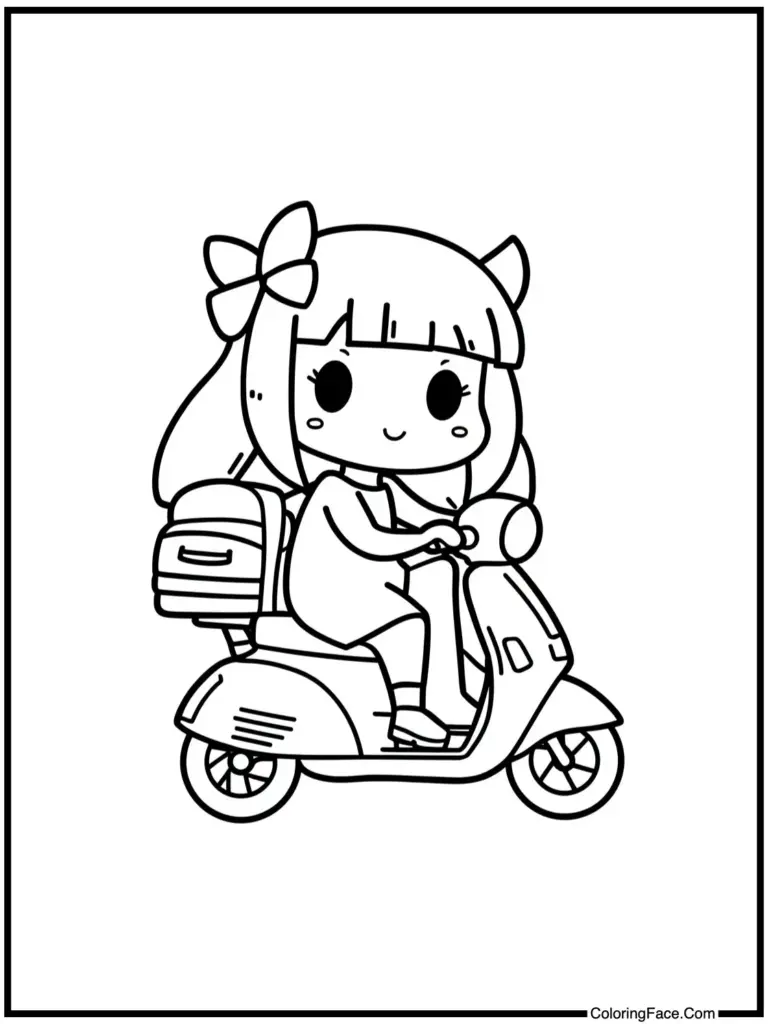 Kuromi Coloring Pages
