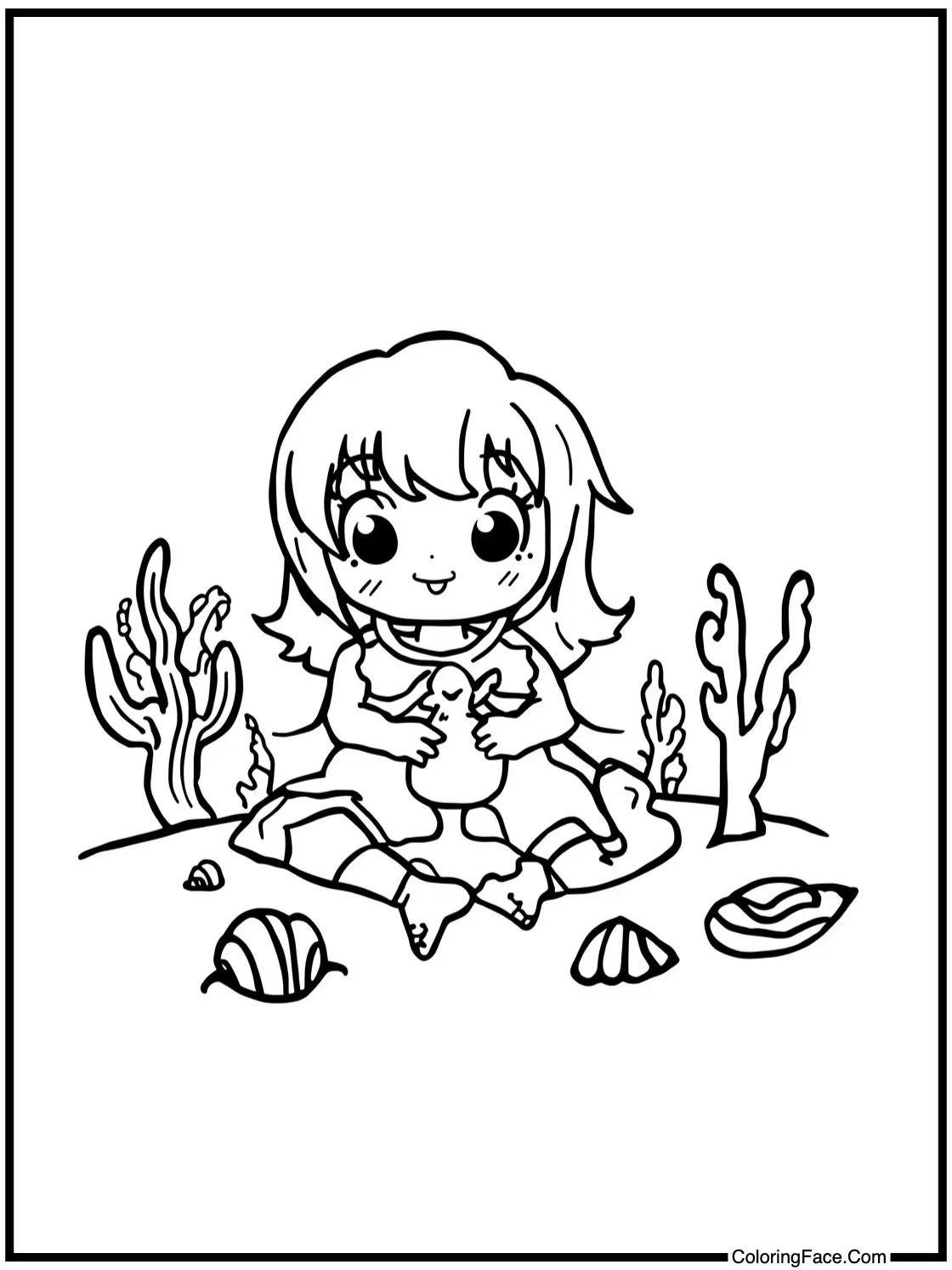 collecting seashells