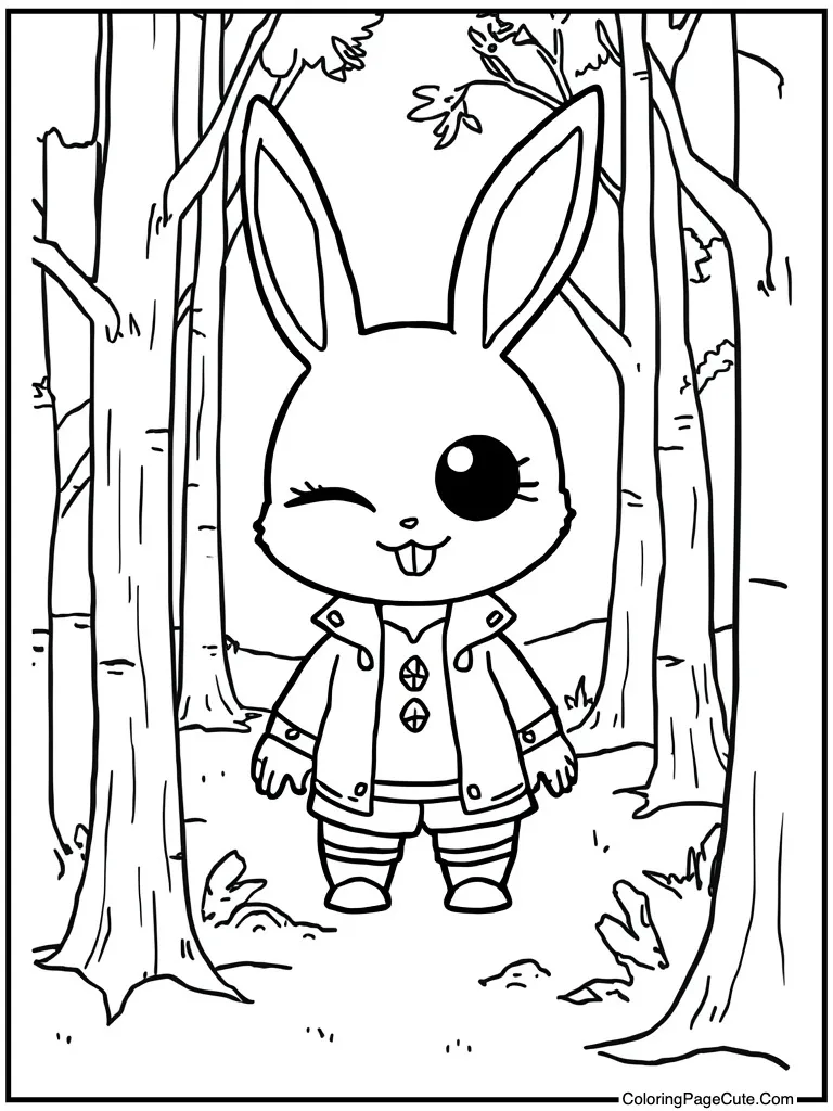 Punk rabbit smiling big