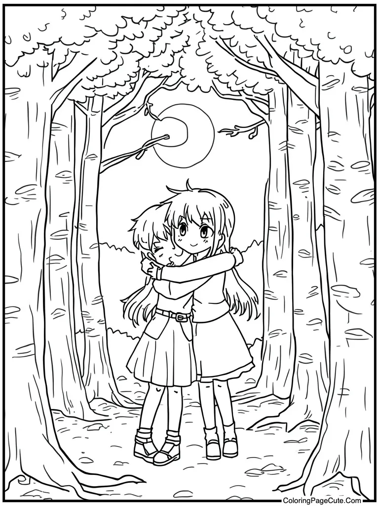 Best friends forever hug