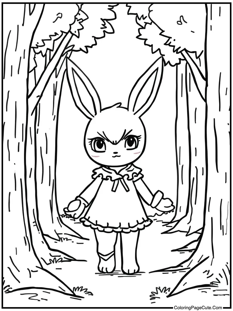 With pink bunny rival