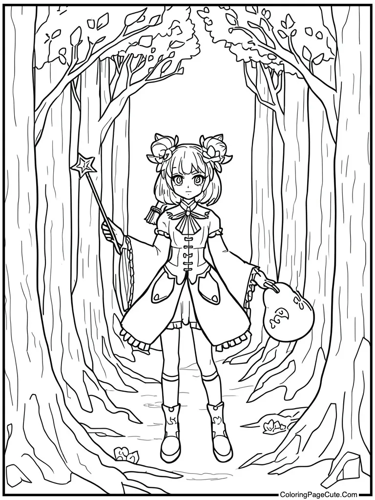 Holding a magic wand