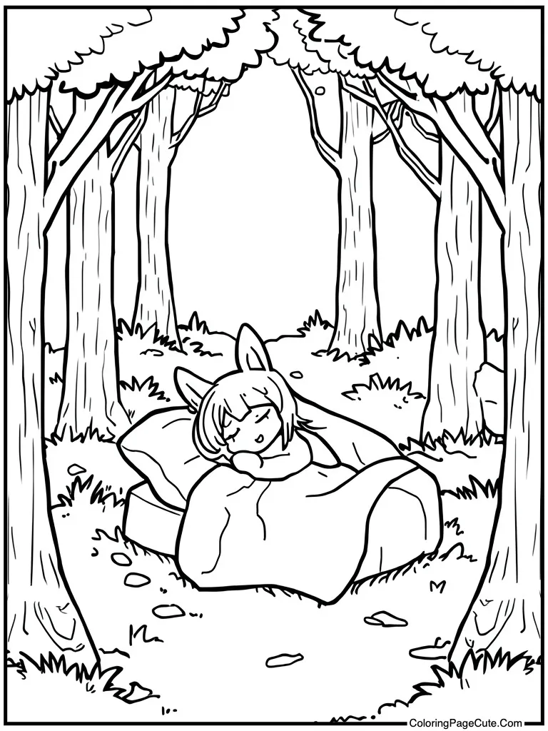 Sleeping in cozy bed