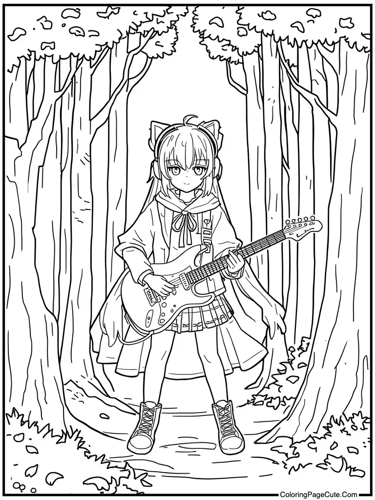 Listening to rock music