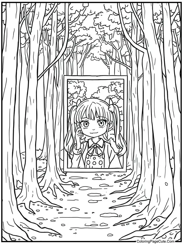 Putting on makeup mirror