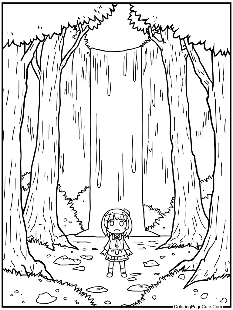 Crying comic waterfall tears