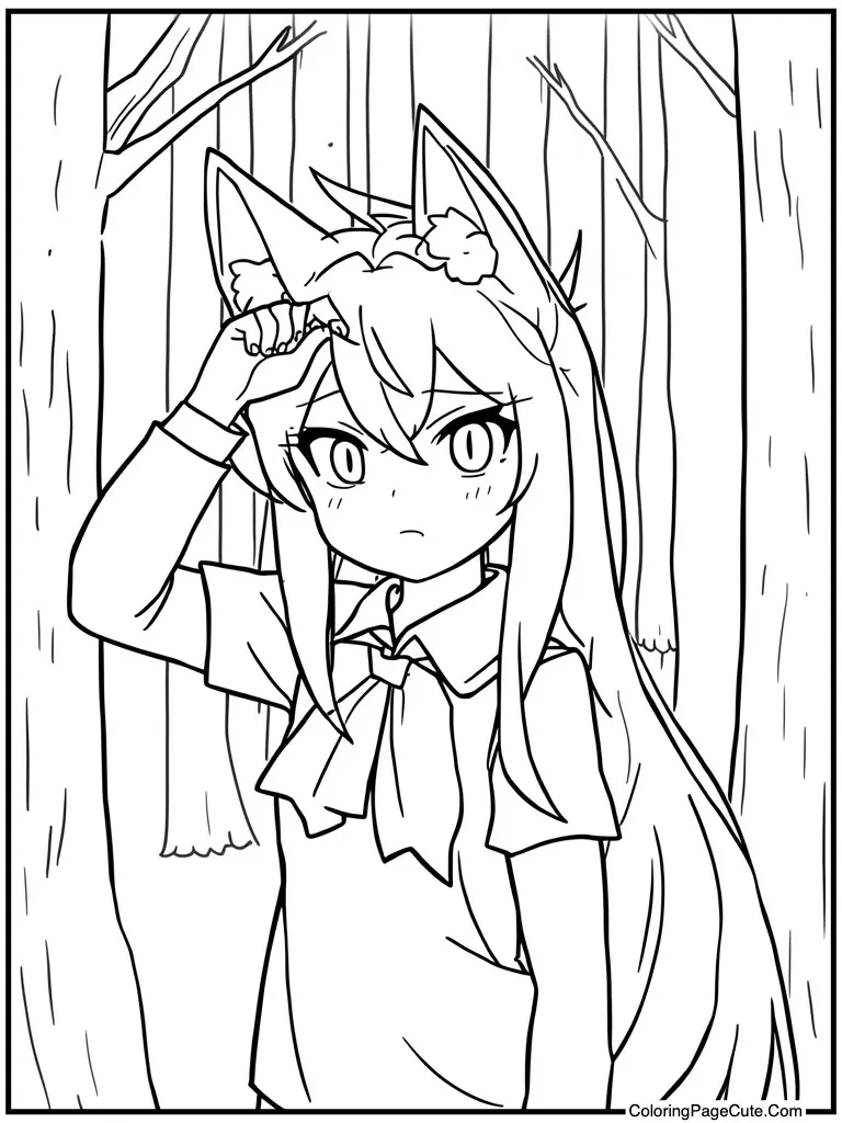 Confused scratching furry head