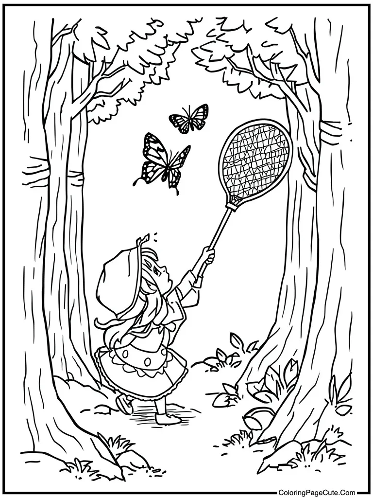 Chasing a butterfly net