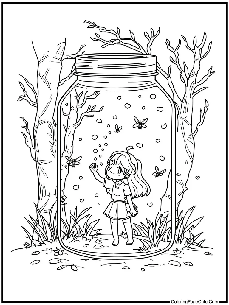Catching fireflies in jar