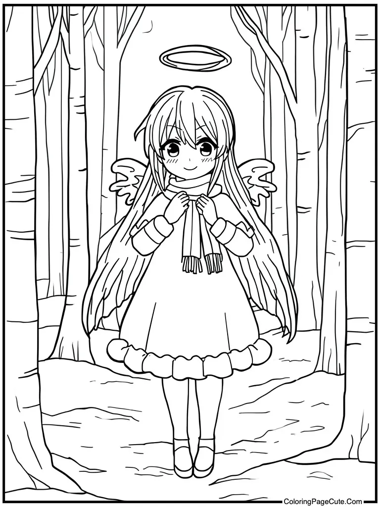 Making snow angel cold