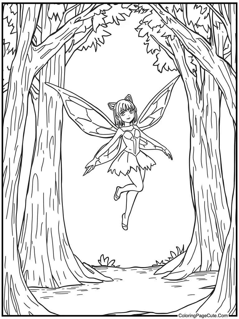 Fairy wings flying high