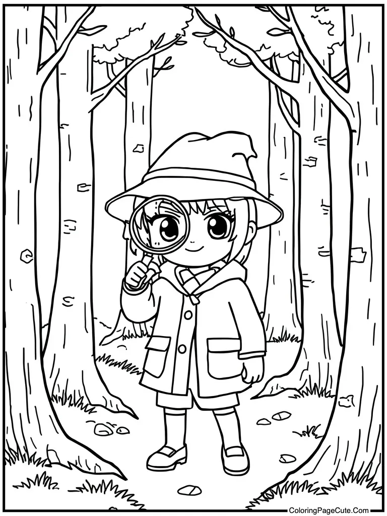 Detective magnifying glass look