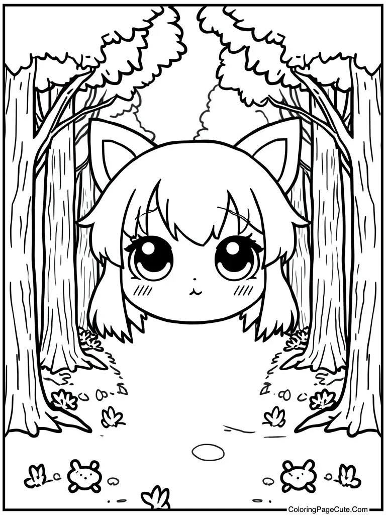 Kawaii big eyes face