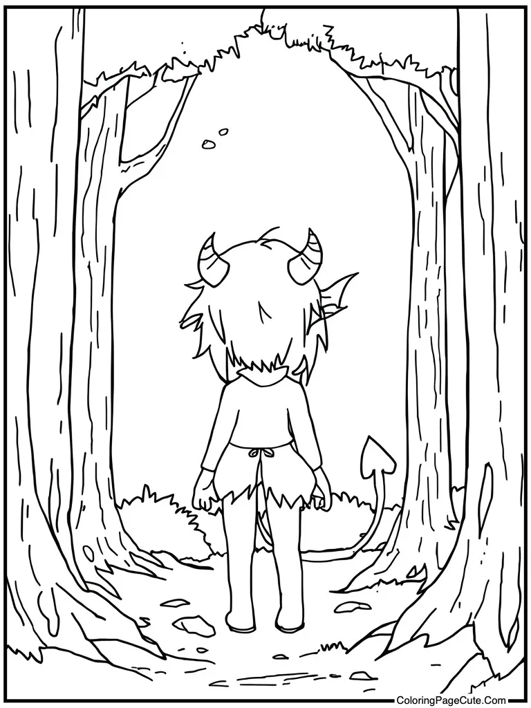 Devil tail pointing up