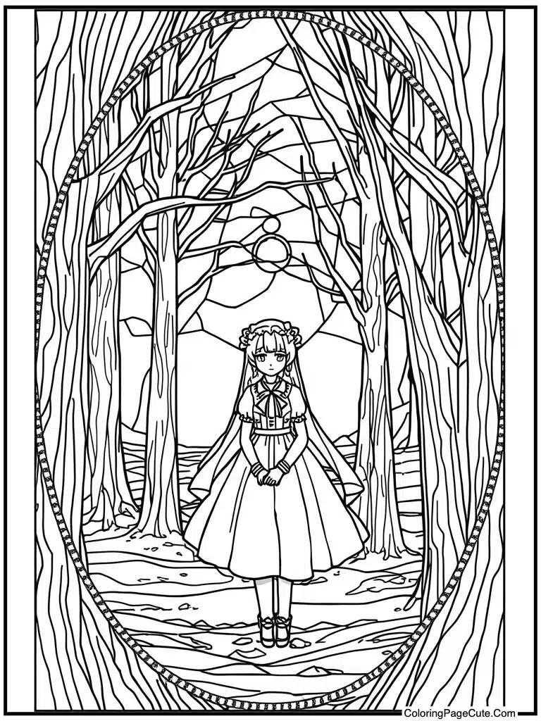 Stained glass window look