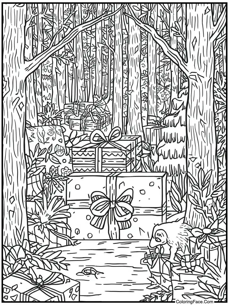 Gifts wrapped in paper