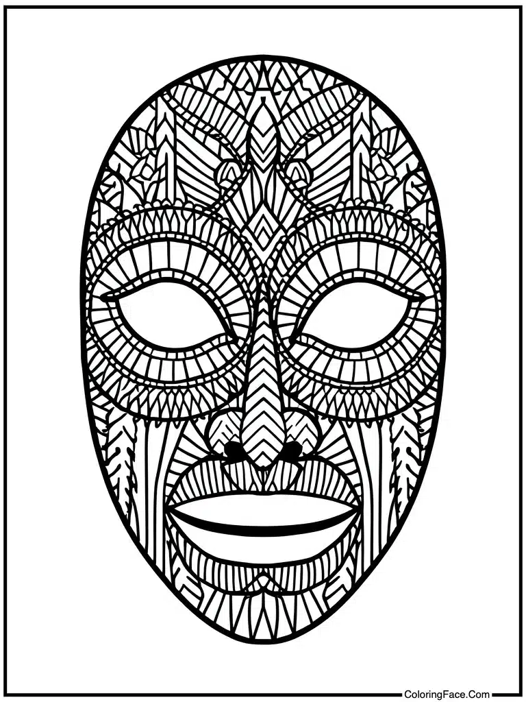 Mask with patterned designs
