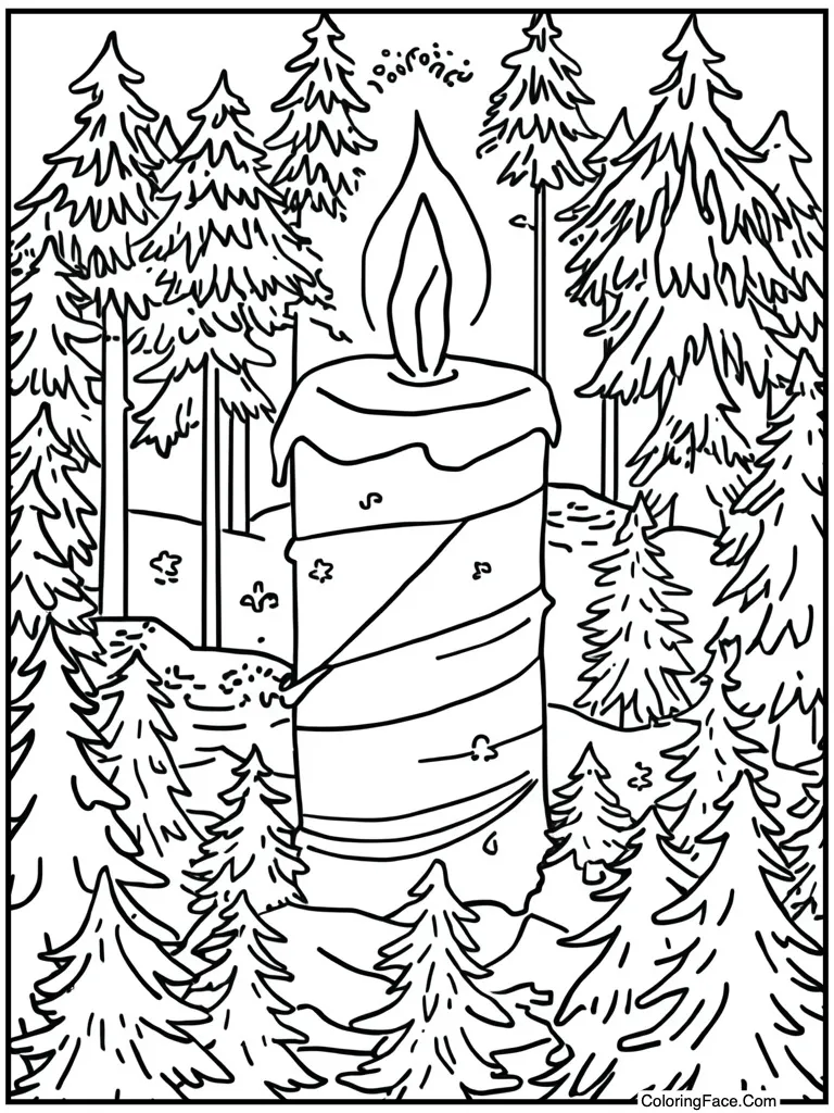 One black center candle