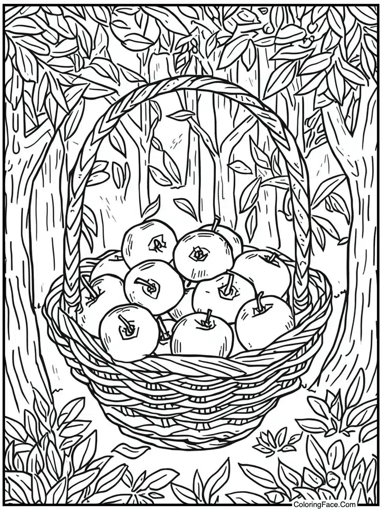 Apples and oranges basket