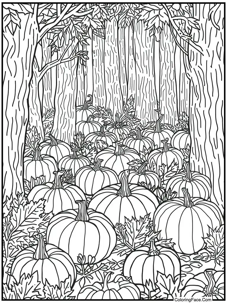 Harvest vegetables squashes pumpkins