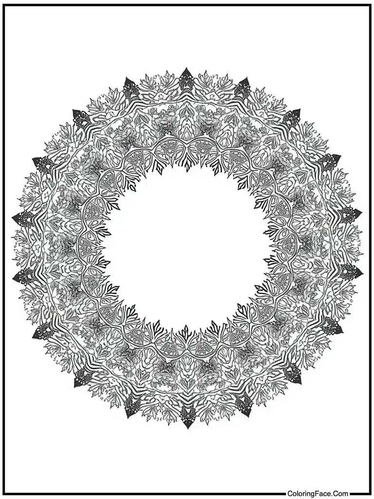 Wreath with three colors