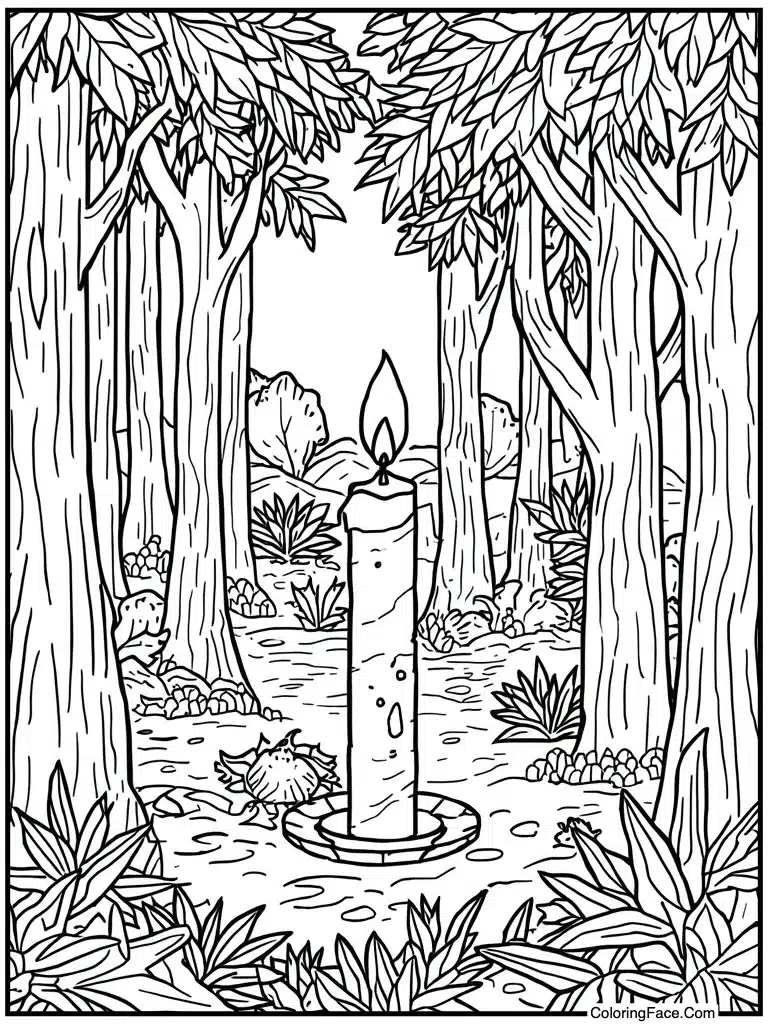 Black candle lit first