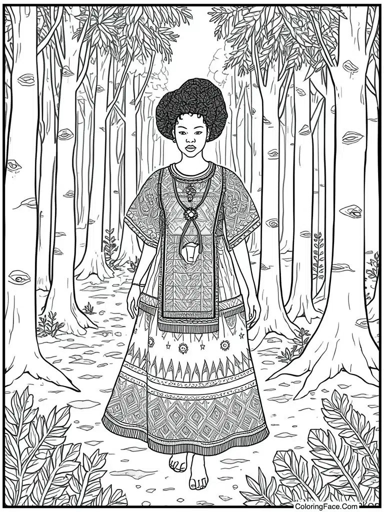 Kaftan dress flowing style