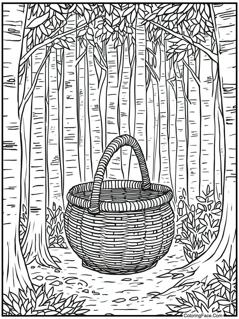 Woven basket with handles