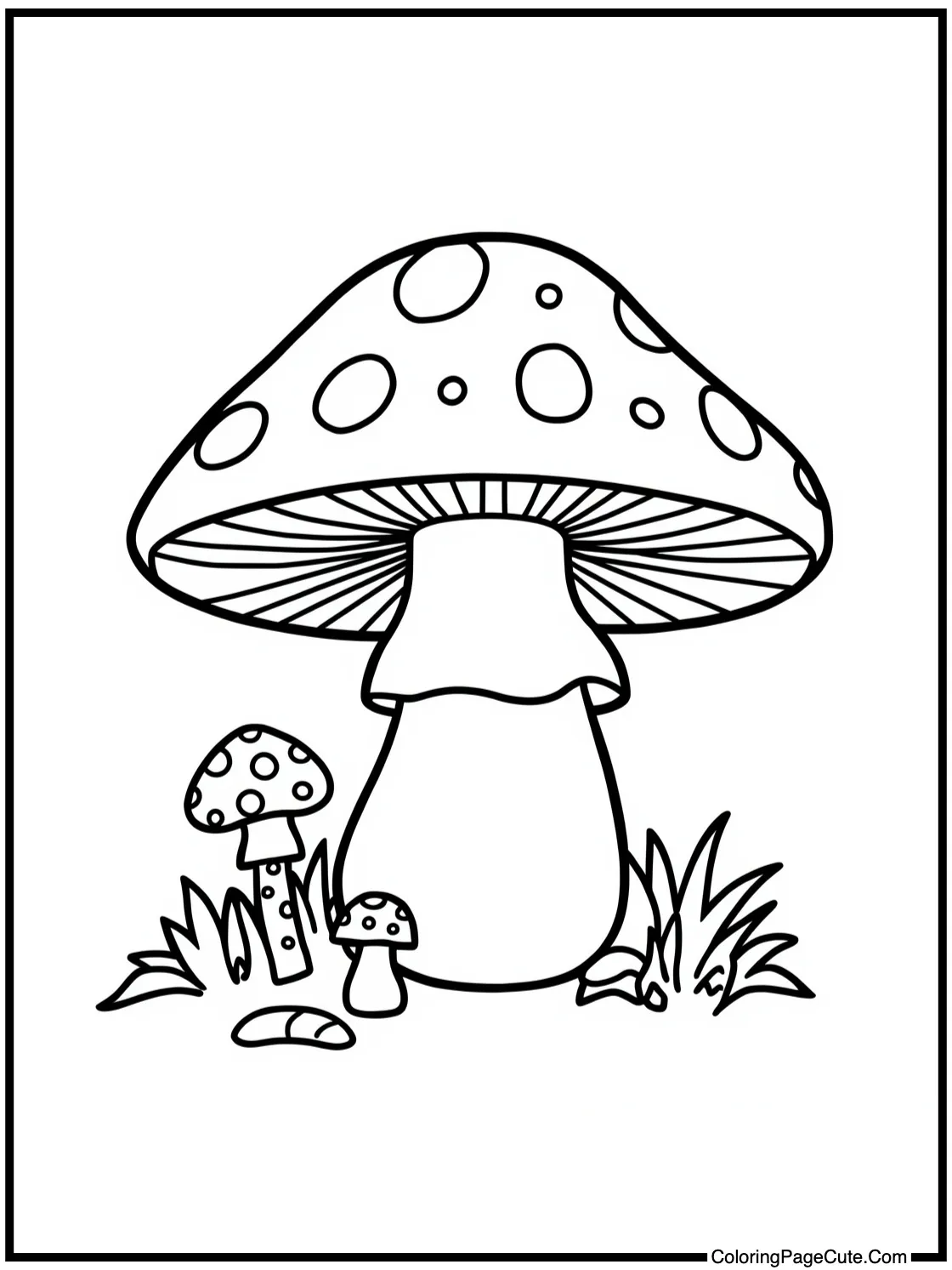 Near a giant mushroom