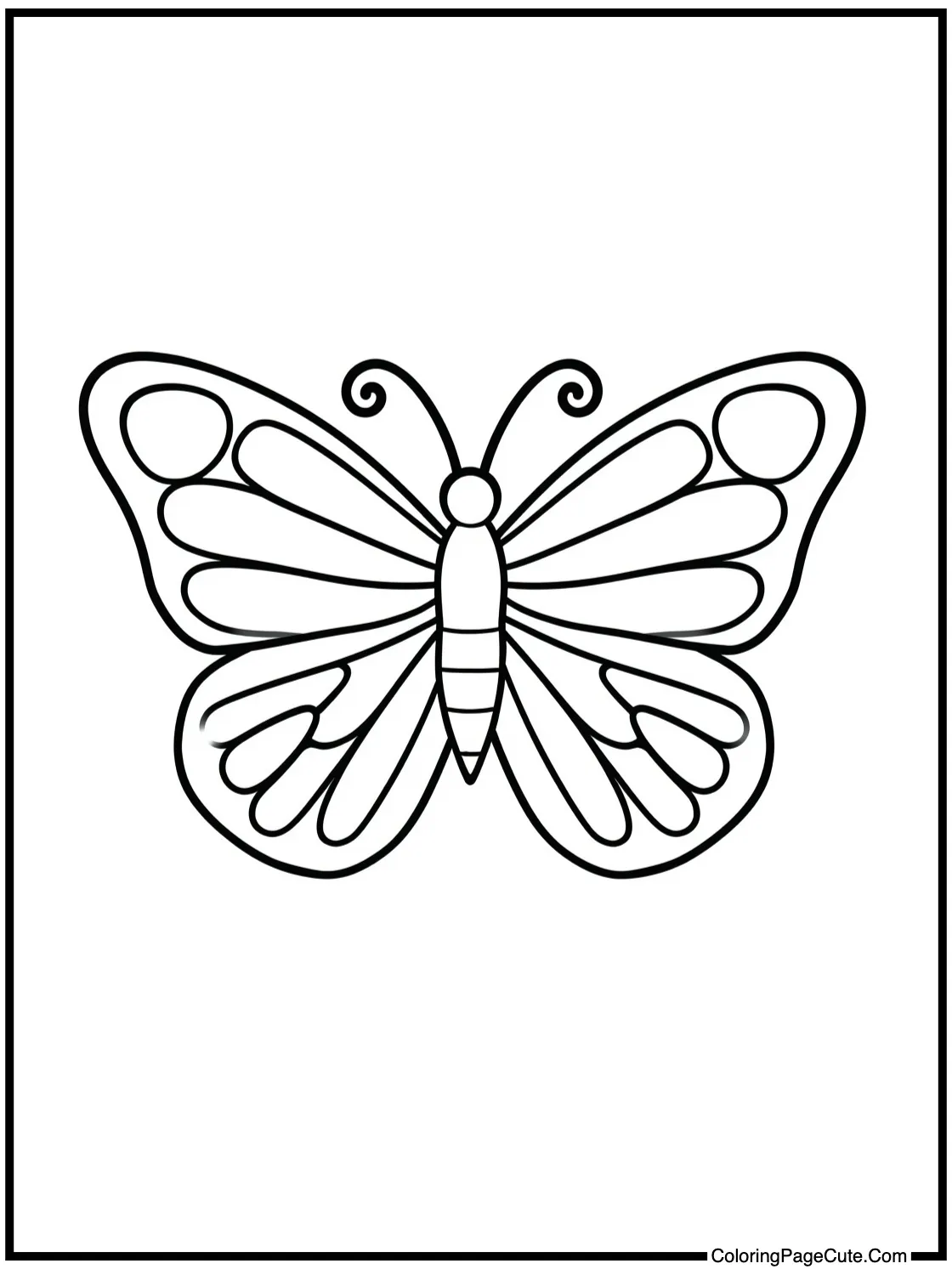 With butterfly wings