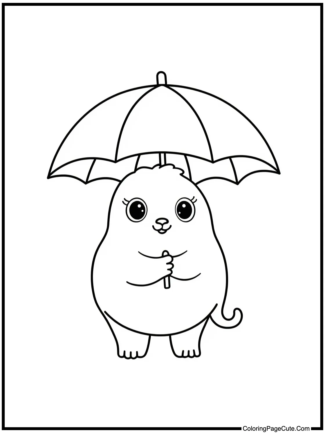 Under a big umbrella