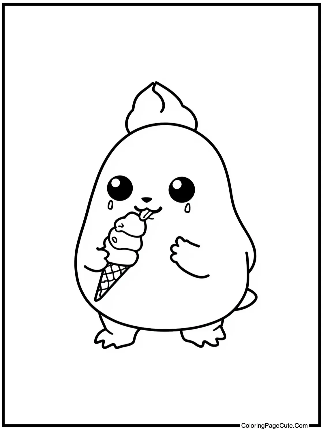 Eating yummy ice cream