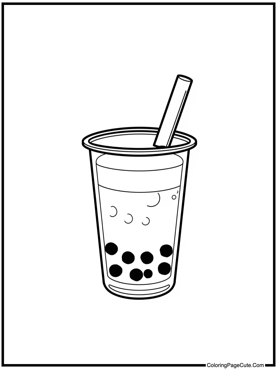 Drinking a bubble tea